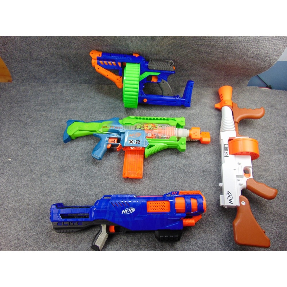 Nerf Dart Blaster Lot Fortnite Elite 2.0 Double Punch Trilogy DS-15 M-2 Blue